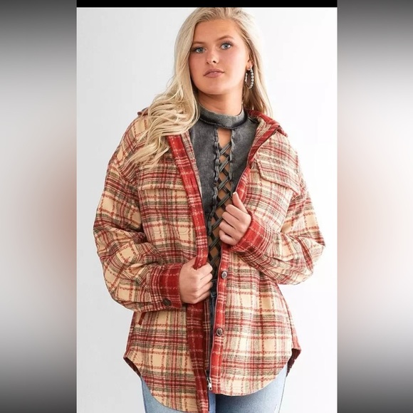 Gilded Intent Hooded Shacket - Picture 1 of 3